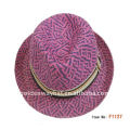 2012 Женская соломенная шляпа fedora с высоким качеством для шляпы партии